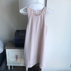 Leith Beige & White Stripes Dress